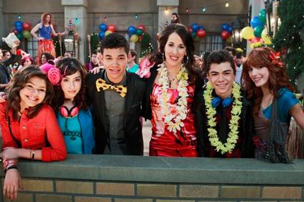 Actress Ainsley Bailey and the "Shake It Up" Cast on Disney Channel.