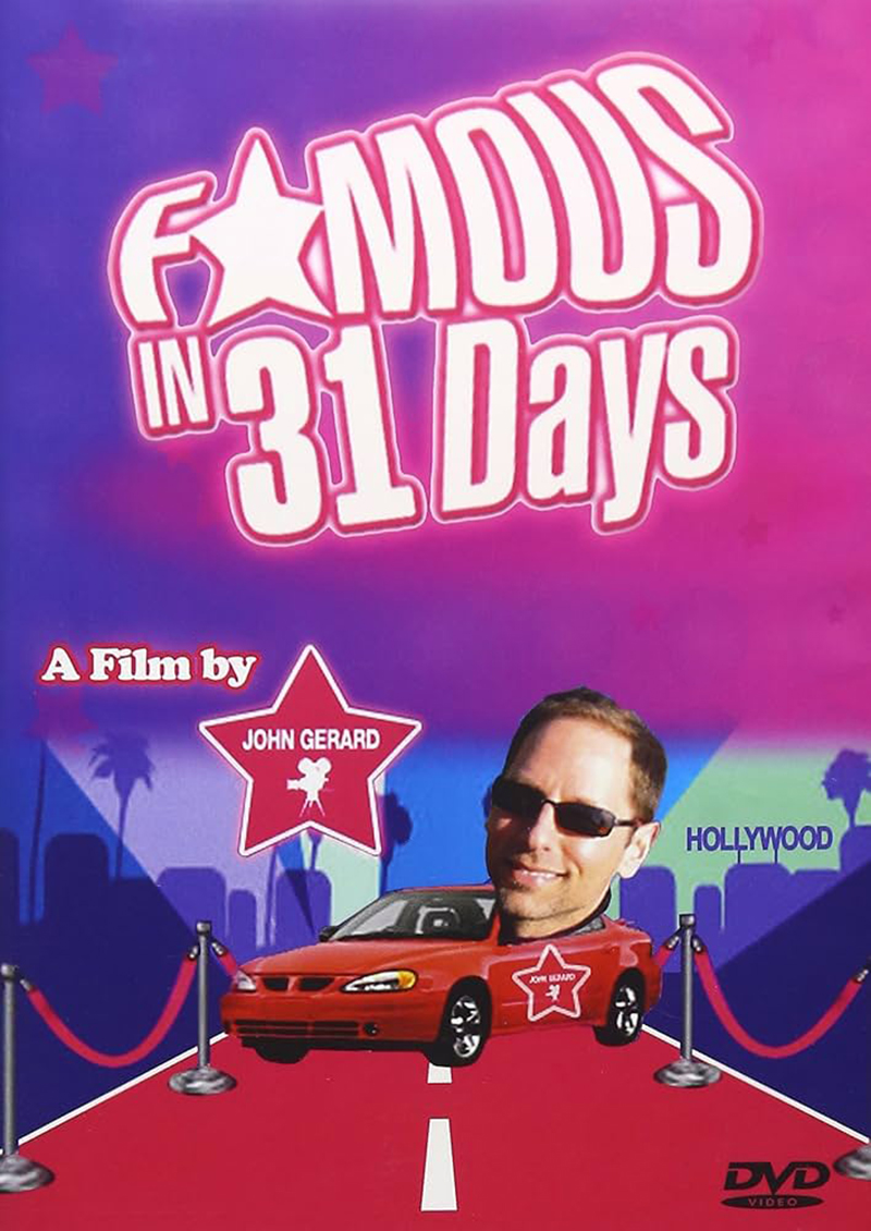 Famous in 31 Days documentary film DVD cover
