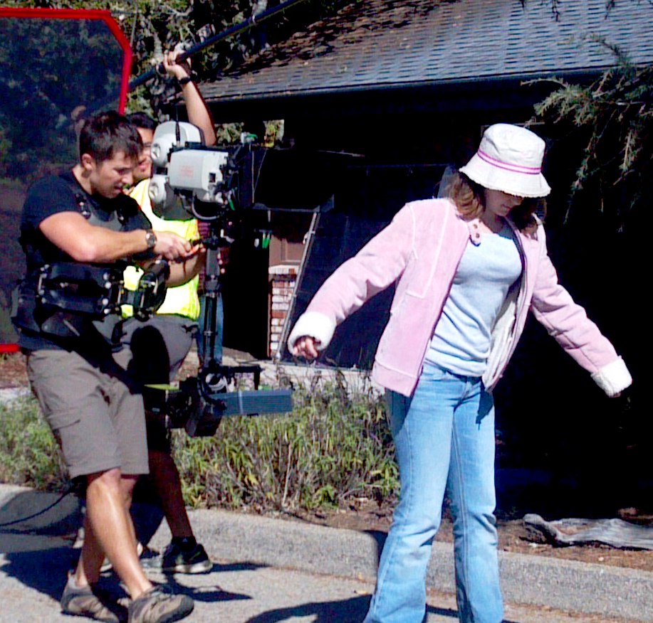 Mandalynn Carlson on on the set of "The Dead Kid"